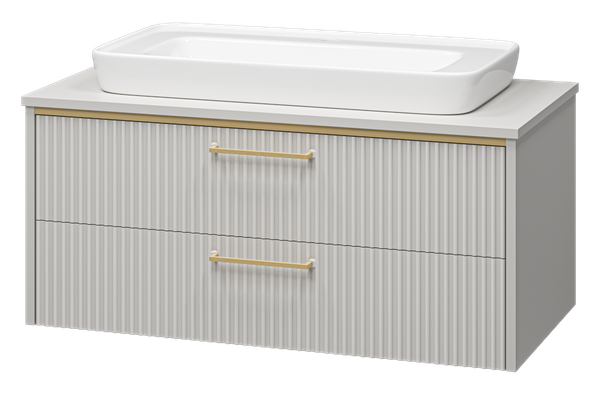 Тумба с умывальником Brevita Elche 100 / ELC-01100-0502Я+0117