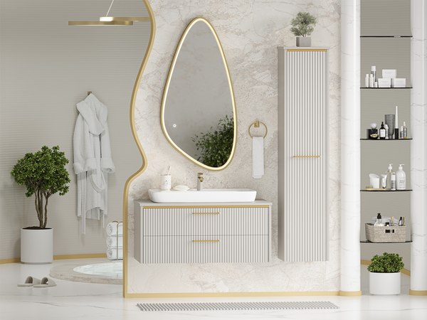 Тумба с умывальником Brevita Elche 100 / ELC-01100-0502Я+0117