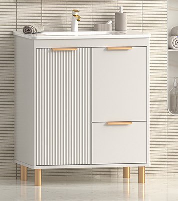 Тумба с умывальником Brevita Risacca Crema 70 / RIS-06070-0342Я+B-OND070-01 - фото