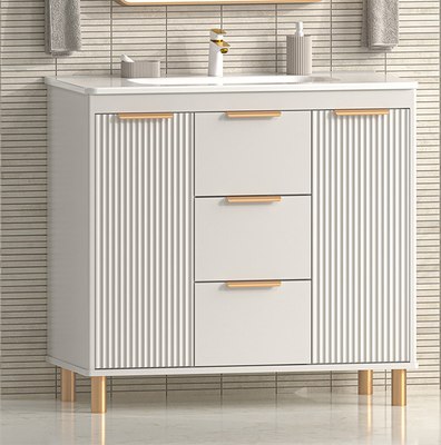 Тумба с умывальником Brevita Risacca Crema 90 / RIS-06090-0342Я+B-OND090-01 - фото