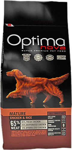 Сухой корм для собак Optimanova Adult Mature Chicken & Rice