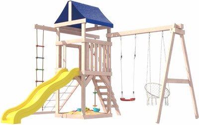 Игровой комплекс National Tree Company Fun Land для улицы и дачи с мини сеткой / ДНПМ-1 - фото