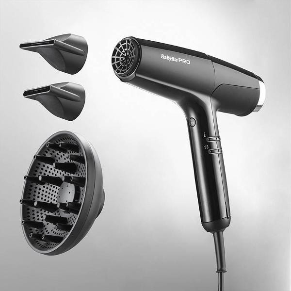 Профессиональный фен BaByliss Pro Falco Black And Silver BAB8550BE
