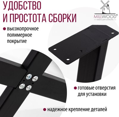 Обеденный стол Millwood Орлеан Л18 D90x1.8