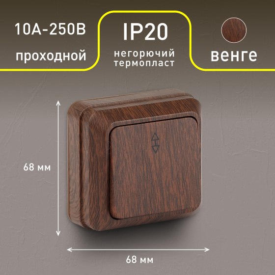 Выключатель INTRO Quadro 2-103-10 / Б0053753