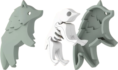 Игрушка-конструктор Halftoys Animal Волк HAS007