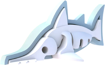 Игрушка-конструктор Halftoys Ocean Рыба-пила HOS001