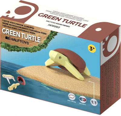 Игрушка-конструктор Halftoys Ocean Зеленая черепаха HOS003