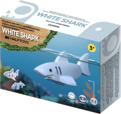 Игрушка-конструктор Halftoys Ocean Белая акула HOS006