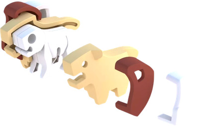 Игрушка-конструктор Halftoys Baby Animal Лев HAB001