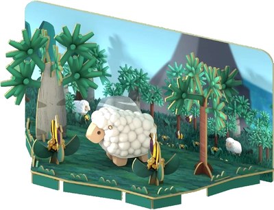 Игрушка-конструктор Halftoys Animal Овца с диорамой HA008 - фото