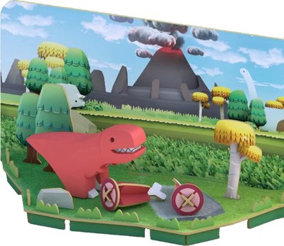 Игрушка-конструктор Halftoys Dino Ти-Рекс с диорамой HD002 - фото