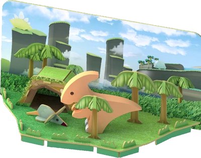 Игрушка-конструктор Halftoys Dino Пара с диорамой HD006 - фото