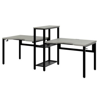 Компьютерный стол Millwood Сплит с вырезом 2-хместный 254.6x80х110.8 - фото