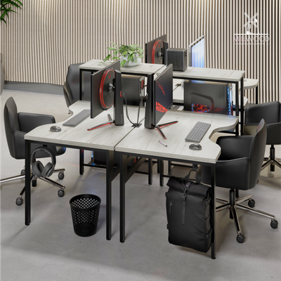 Компьютерный стол Millwood Сплит с вырезом 2-хместный 254.6x80х110.8