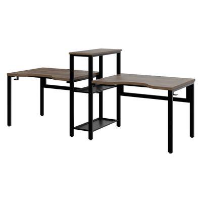 Компьютерный стол Millwood Сплит с вырезом 2-хместный 254.6x80х110.8 - фото