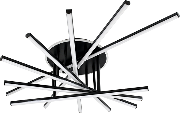 Потолочный светильник Mirastyle XL-70071/7+1 BK - фото