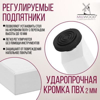 Обеденный стол Millwood Лофт Прага Л 120x70x75