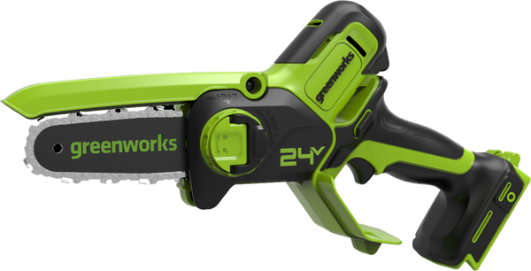 Пила цепная аккумуляторная Greenworks G24MCS10 24V 10см / 2008207UB  - фото