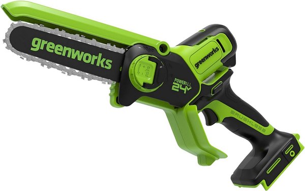 Пила цепная аккумуляторная Greenworks GD24CSMNX бесщеточная 24V 15см / 2008707UA