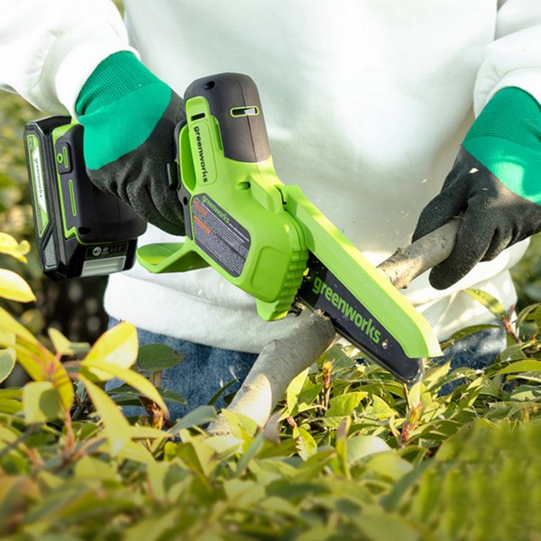 Пила цепная аккумуляторная Greenworks GD24CSMNX бесщеточная 24V 15см / 2008707UA