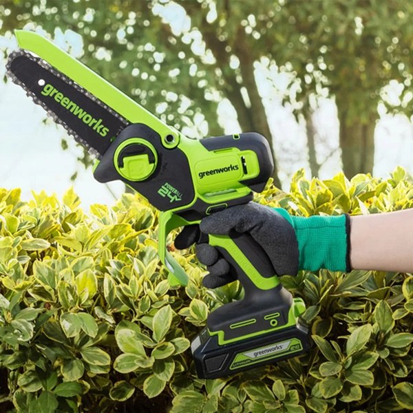 Пила цепная аккумуляторная Greenworks GD24CSMNX бесщеточная 24V 15см / 2008707UB