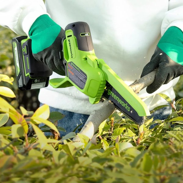 Пила цепная аккумуляторная Greenworks GD24CSMNX бесщеточная 24V 15см / 2008707UB