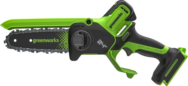 Пила цепная аккумуляторная Greenworks GD24CS15 бесщеточная 24V 15см / 2010107 - фото