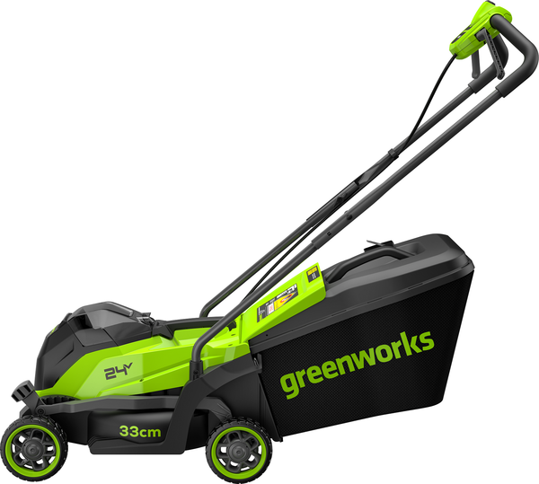 Газонокосилка аккумуляторная Greenworks GD24LM331 бесщеточная 24V 33см / 2520607UA