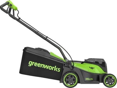 Газонокосилка аккумуляторная Greenworks GD24X2LM361 бесщеточная 2x24V 36см / 2520707