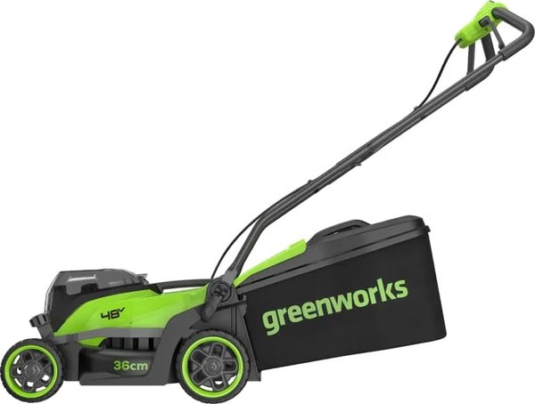 Газонокосилка аккумуляторная Greenworks GD24X2LM361 бесщеточная 2x24V 36см / 2520707UD