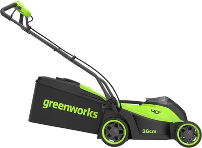 Газонокосилка аккумуляторная Greenworks GD40LM361 бесщеточная 40V 36см / 2520807