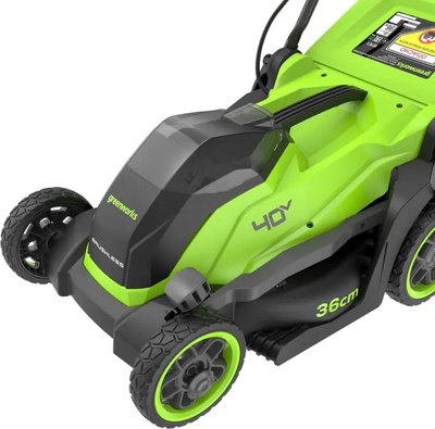 Газонокосилка аккумуляторная Greenworks GD40LM361 бесщеточная 40V 36см / 2520807