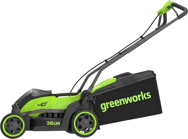 Газонокосилка аккумуляторная Greenworks GD40LM361 бесщеточная 40V 36см / 2520807UB