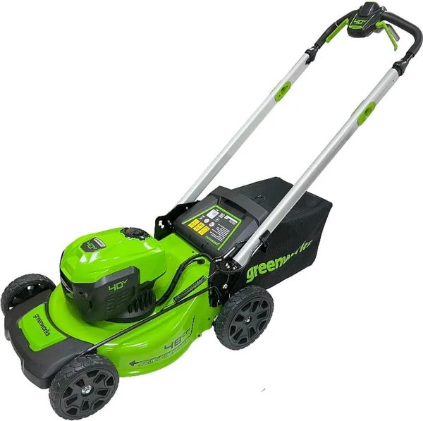 Газонокосилка аккумуляторная Greenworks GD40LM48SP самоходная, бесщеточная 40V 48см / 2517407UH - фото