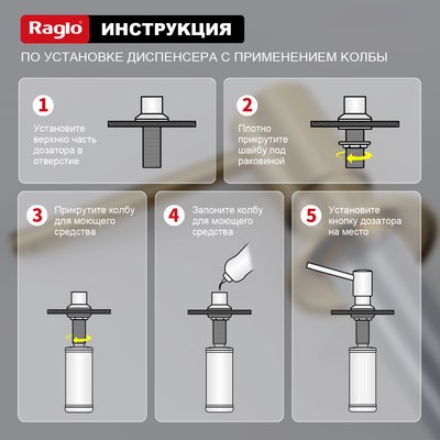 Дозатор встраиваемый в мойку Raglo R720.01.03