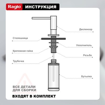 Дозатор встраиваемый в мойку Raglo R720.02.05