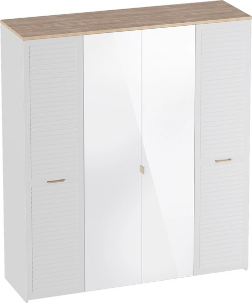 Шкаф Мебельград Гавана 4-хстворчатый 185.4x54.4x223 - фото