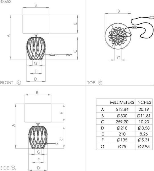 Прикроватная лампа Eglo Nimlet 43653