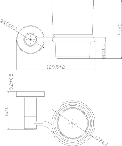 Стакан для зубной щетки и пасты Lauter 21TS20116