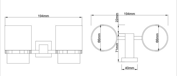 Набор стаканов для зубной щетки и пасты Lauter 21SH6082