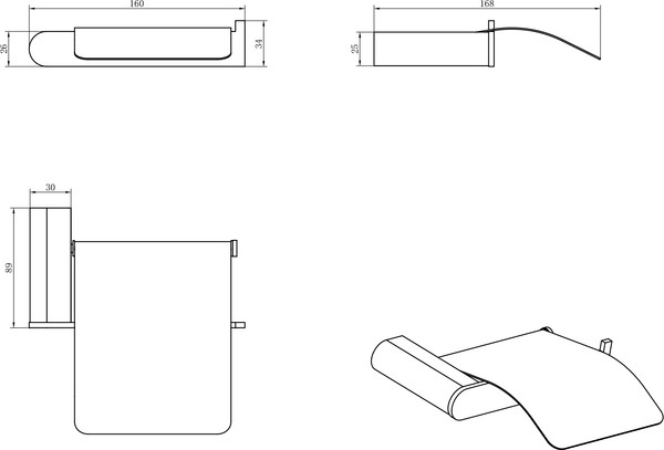 Держатель для туалетной бумаги Lauter 21SH110А2
