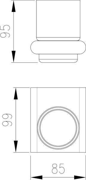 Стакан для зубной щетки и пасты Lauter 21SH57062