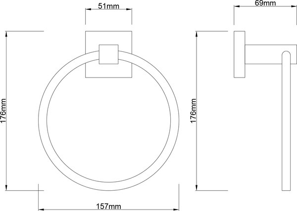 Кольцо для полотенца Lauter 21SH3072