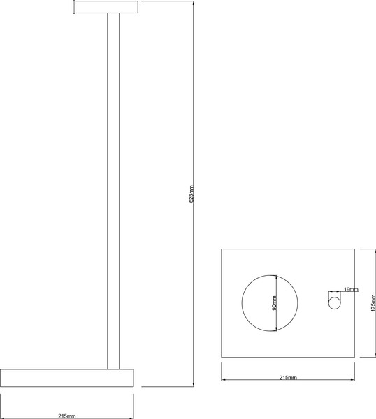 Держатель для туалетной бумаги Lauter Напольный 21SH19CH