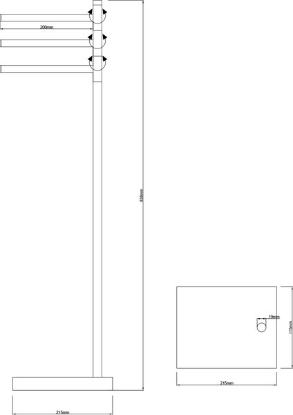 Держатель для полотенца Lauter Напольный 21SH191MB