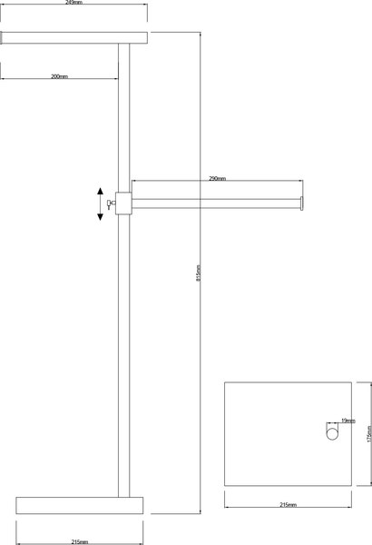 Держатель для полотенца Lauter Напольный 21SH391CH