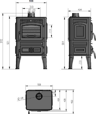 Печь-камин Везувий LV-12