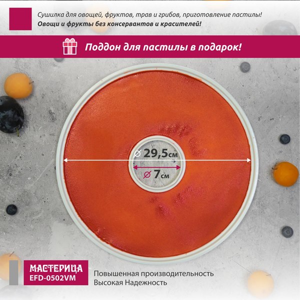 Сушилка для овощей и фруктов Мастерица EFD-0502VM