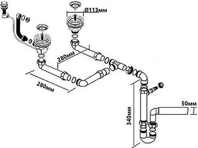 Сифон McAlpine HC7SSK2-POL2-25